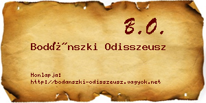 Bodánszki Odisszeusz névjegykártya
